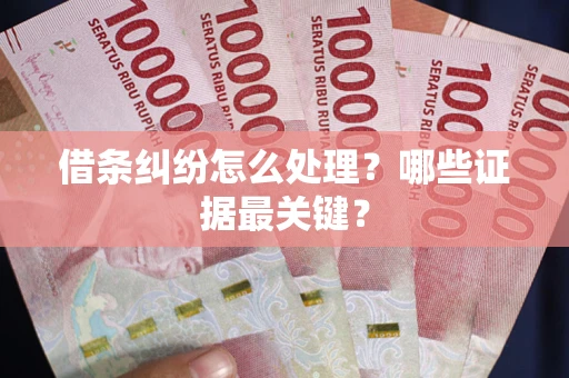 济南借条纠纷怎么处理？哪些证据最关键？