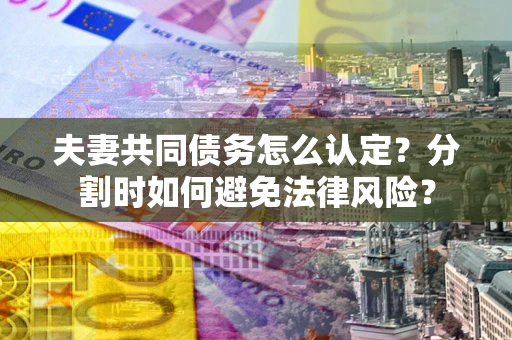 济南夫妻共同债务怎么认定？分割时如何避免法律风险？