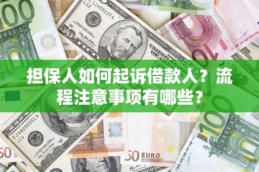 济南担保人如何起诉借款人？流程注意事项有哪些？